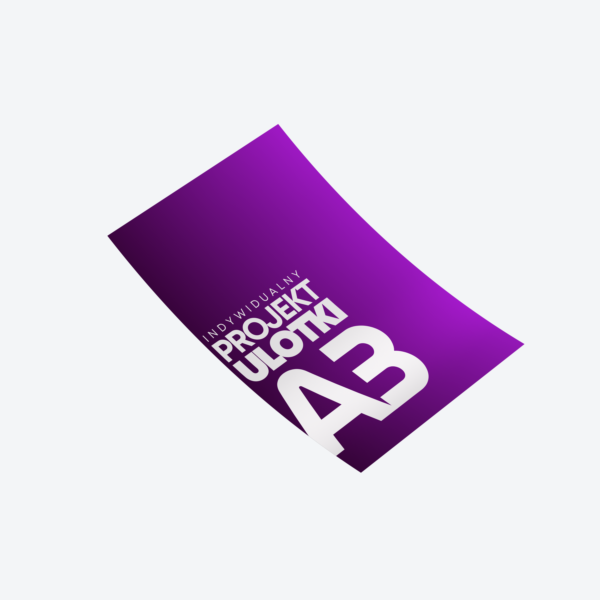 a3-jedno Projekt ulotki jednostronnej - rozmiar A3