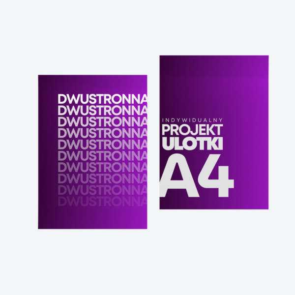 Projekt ulotki dwustronnej - rozmiar A4