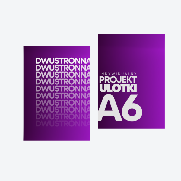 Projekt ulotki dwustronnej - rozmiar A6